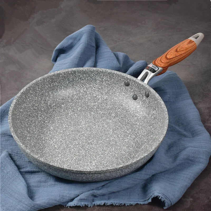 Non-Stick Ceramic Frying Pan Wok Skillet for Gas & Induction Cooking - Durable Stone Coating