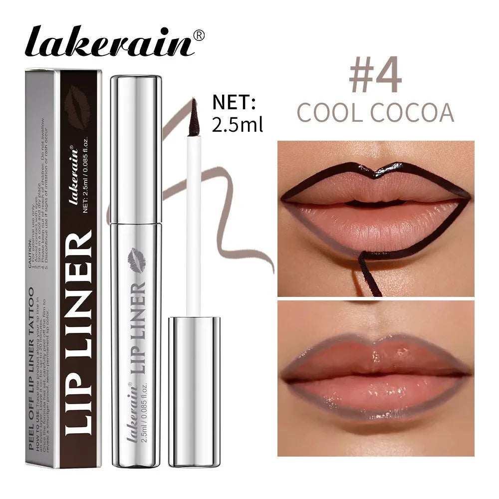 Long Lasting Waterproof Lip Stain & Lip Liner - Matte, Pointed End, 4 Colors