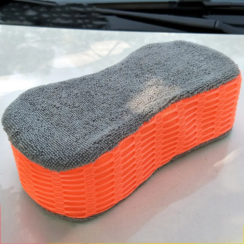 Extra Large Car Wash Sponge Honeycomb Coral Cleaning Block - Orange