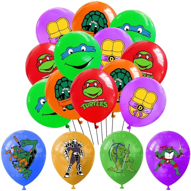 Teenage Mutant Ninja Turtles Latex Balloons Set Party Decorations Photo Props Halloween Gift