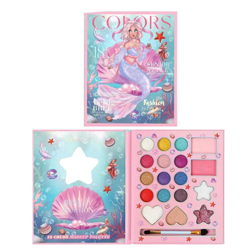 18-Color Eyeshadow Palette Makeup Kit - Natural & Smoky Tones, Long-Lasting