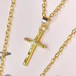 Layered Letter and Cross Necklace for Women Girls - Stylish Pendant Jewelry