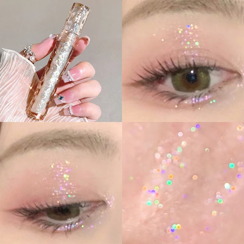 Sparkling Liquid Eye Shadow Set - Pearlescent, Glitter, Long-Lasting, Multiple Colors
