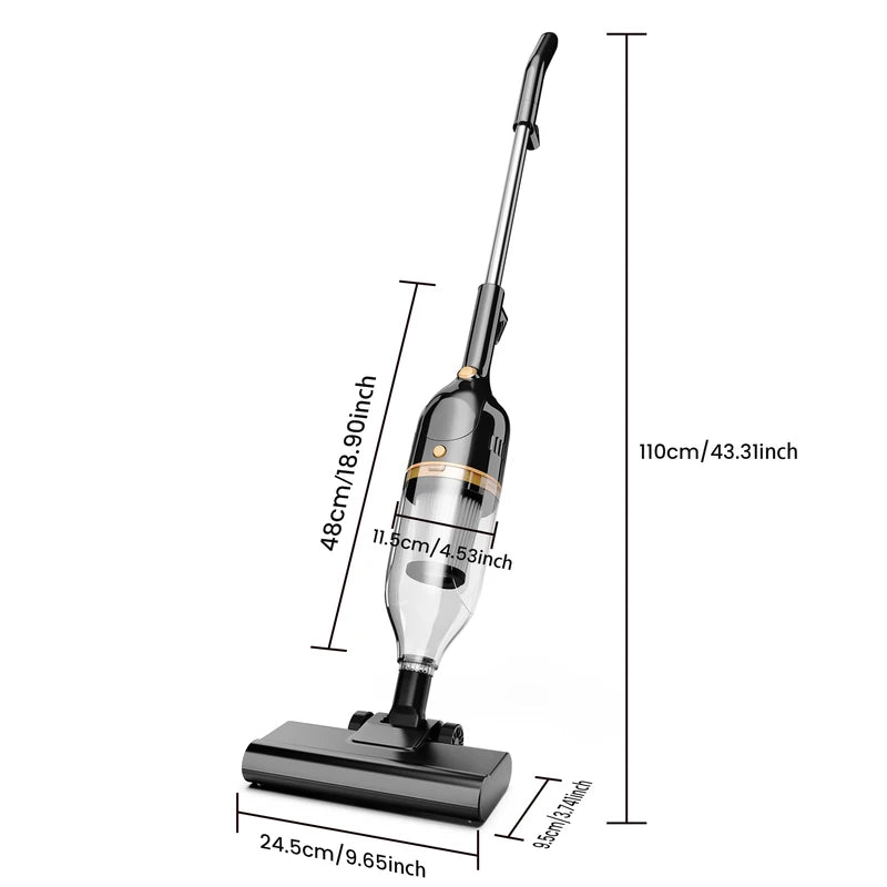 Corded Stick Vacuum Cleaner 600W Powerful Handheld & 3-in-1 Lightweight for Home Pet Hair