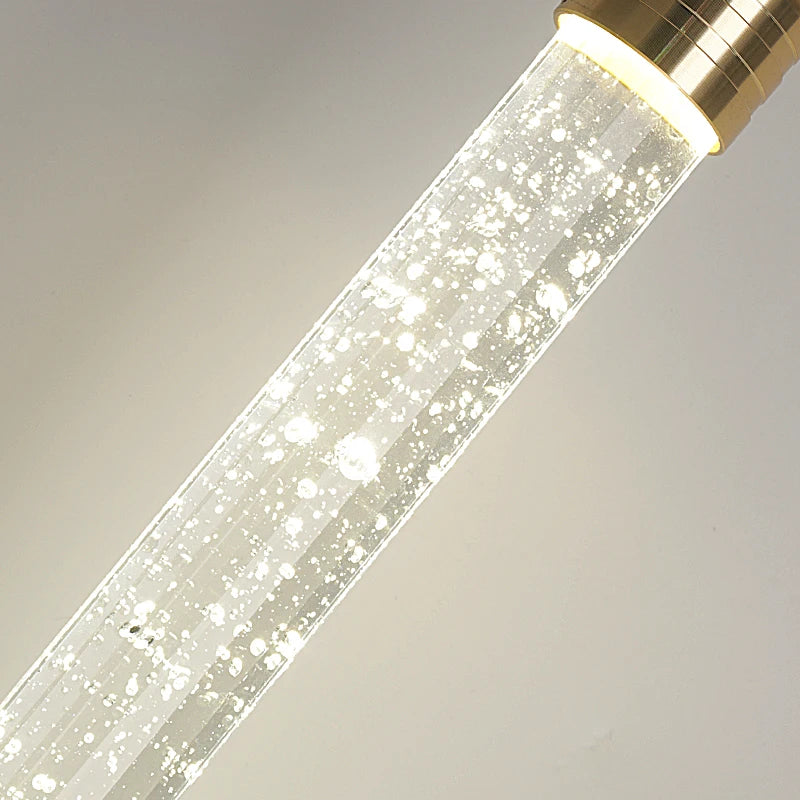 Crystal Pendant Light with Gold Fixtures Modern Living Room Bedroom Dining Room Lighting