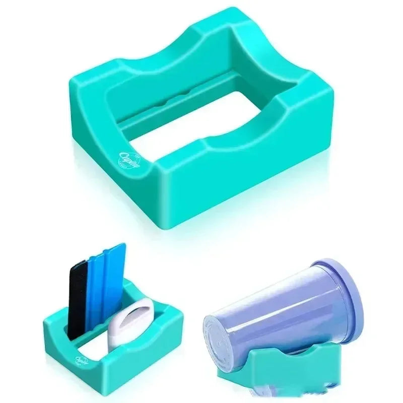 Tumbler Holder for Crafts Decals Cup Stand Curvature Support Silicone Mug Cradle