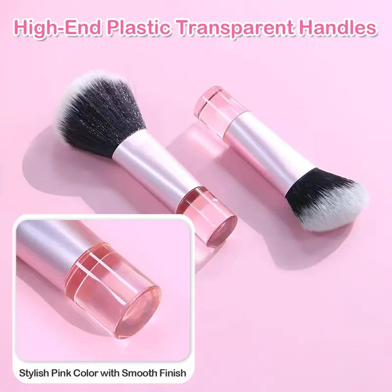 Travel Makeup Brush Set - Mini Small Cosmetic Tools for On-the-Go