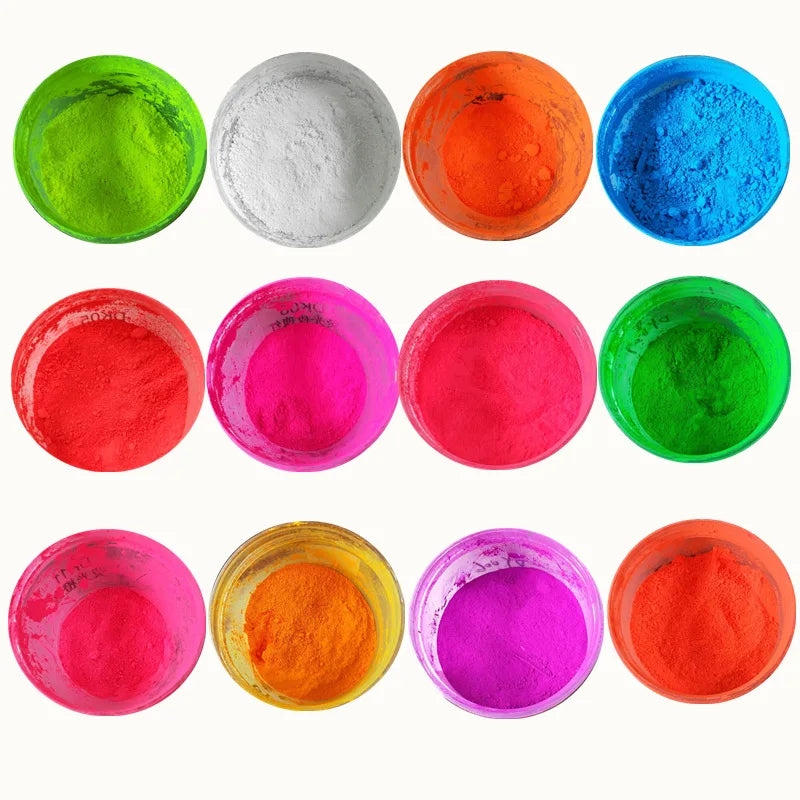 Neon Fluorescent Gradient Pigment Nail Glitter Powder for Nail Art and Crafts - 10g Bag