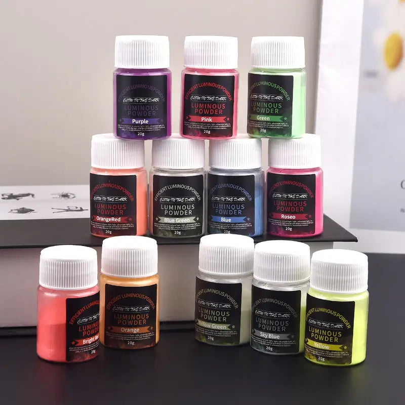 Glow in The Dark Luminous Powder for Resin, Nail Art & Jewelry Making - 20g