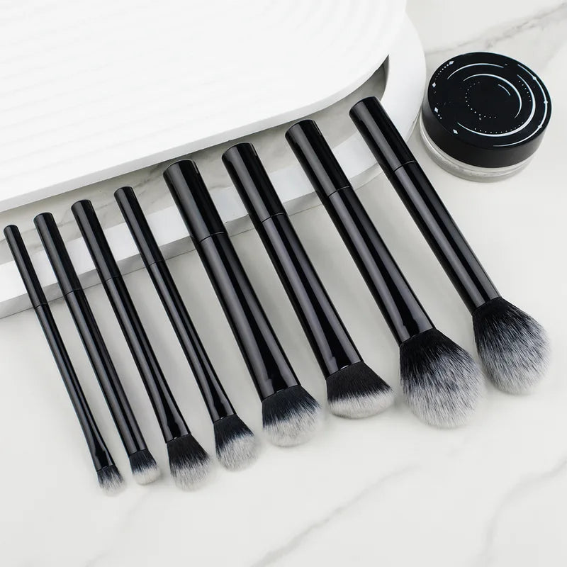 8-Piece Makeup Brush Set with Synthetic Bristles for Foundation, Blush & Eyeshadow