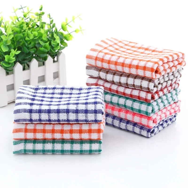 6 Pack Cotton Kitchen Tea Towels - Absorbent Lint-Free Dish Cloths for Cleaning