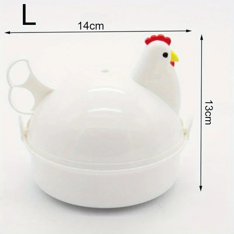 Chicken Shaped Egg Boiler Steamer for 4 Eggs Microwave Cooking Kitchen Gadget