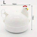 Chicken Shaped Egg Boiler Steamer for 4 Eggs Microwave Cooking Kitchen Gadget