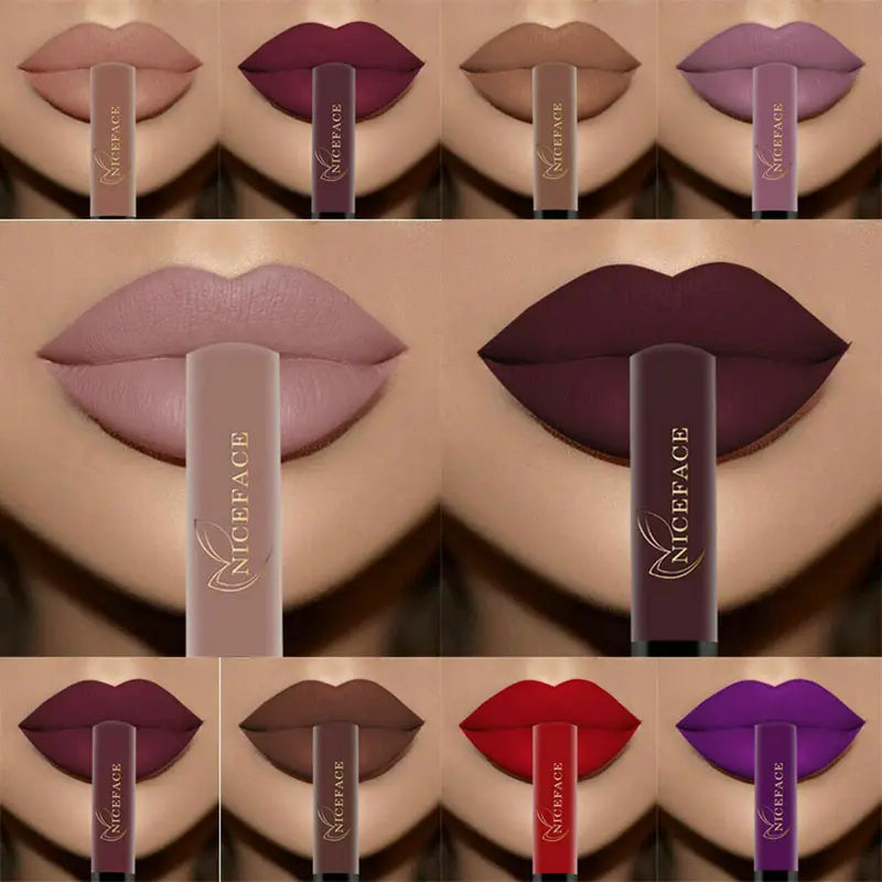 Waterproof Matte Lip Gloss Liquid Lipstick - 25 Vibrant Colors, Long-Lasting