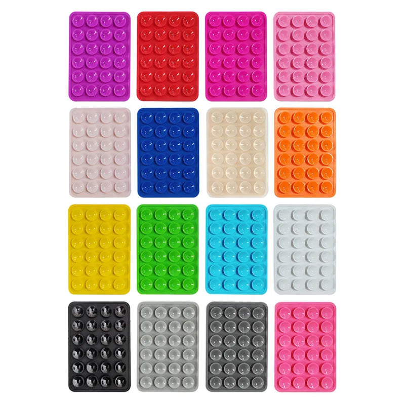 Silicone Suction Pad for Mobile Phone Mount - Double & Single Sided Adhesive Holder