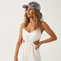 Women's Sun Hat Self-Tie Brimmed Scarf Cap for Beach Vacation Sun Protection