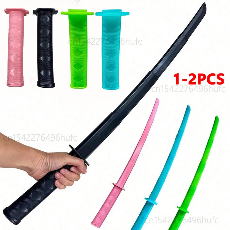 Retractable Samurai Sword Toy - 3D Printed Plastic Katana for Cosplay & Kids