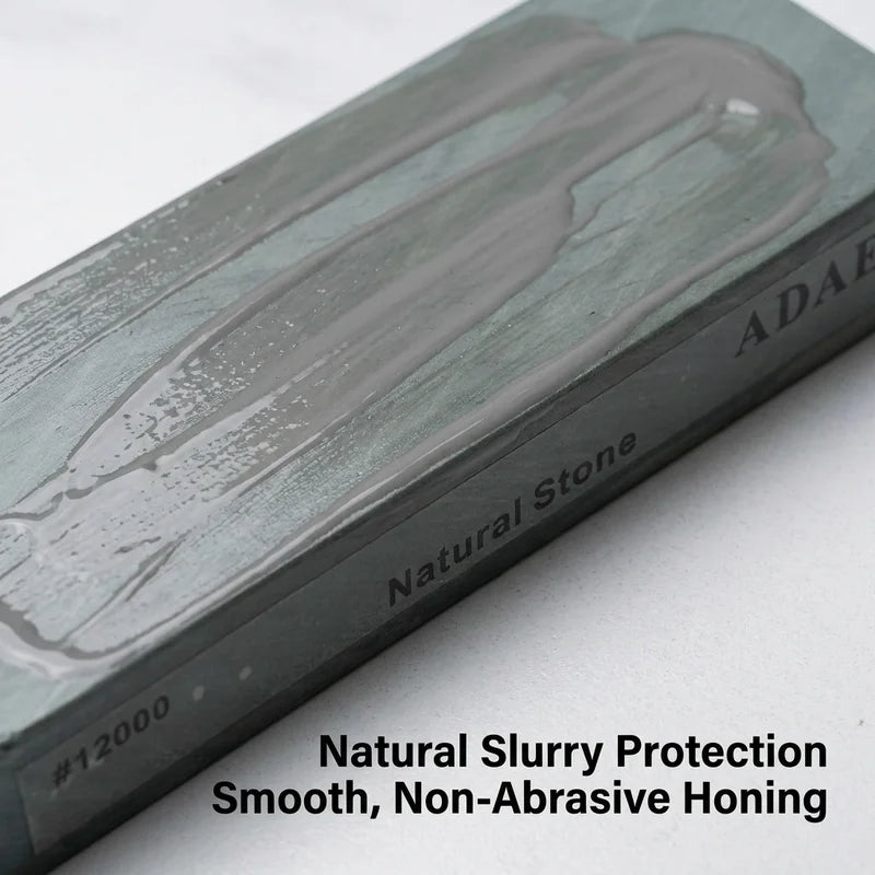 12000 Grit Natural Whetstone Sharpening Stone for Kitchen Knives - Large 200x75x29mm