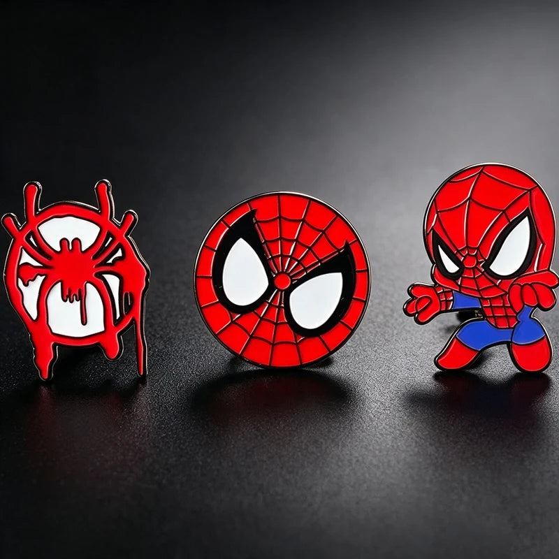 Spider-Man Alloy Enamel Brooch Pin Superhero Badge for Backpack Clothing & Gift