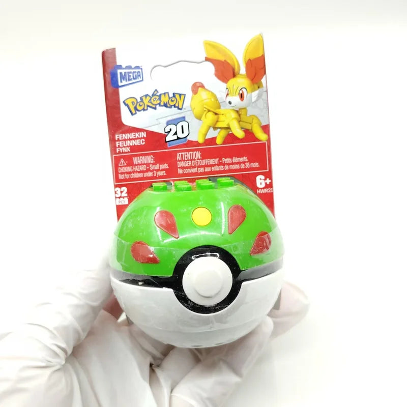 Pokemon Ball Building Blocks Toy Set with Pikachu Vulpix Eevee Minun Bulbasaur