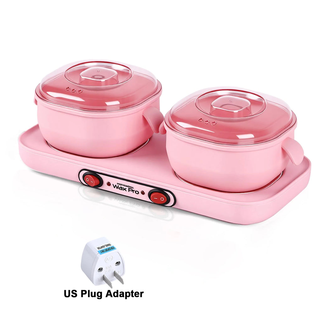 Double Wax Warmer for Hair Removal - Portable Home Salon Kit for Body and Face