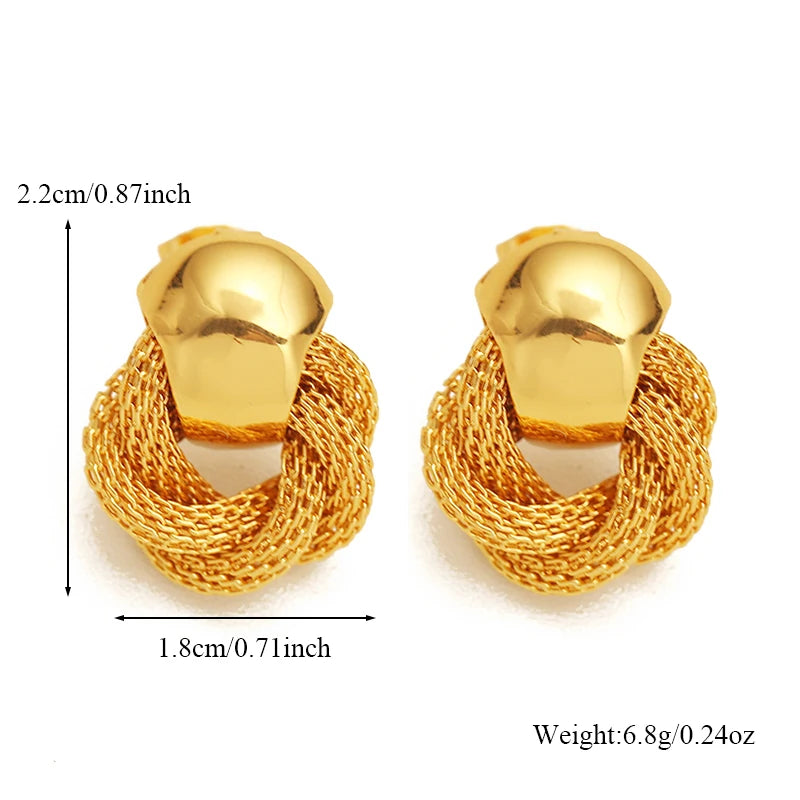 Small Gold Color Stud Earrings for Women - Waterproof Jewelry Gift
