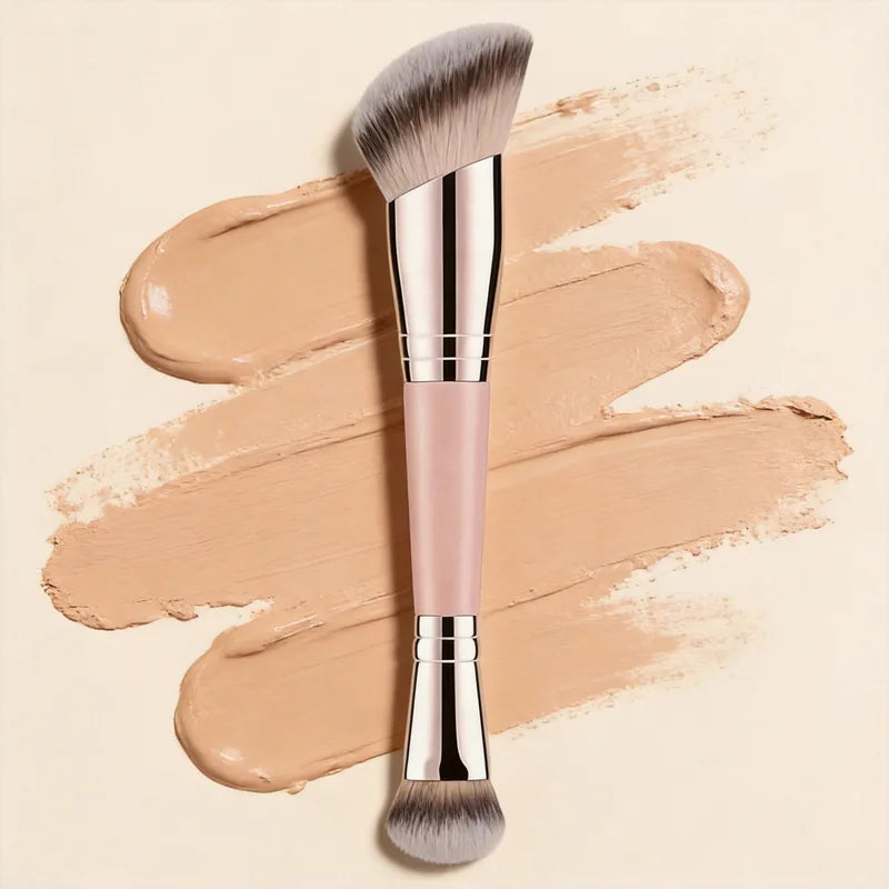 Double Ended Makeup Brush Set - Foundation, Blending, Concealer, Powder - 10pcs