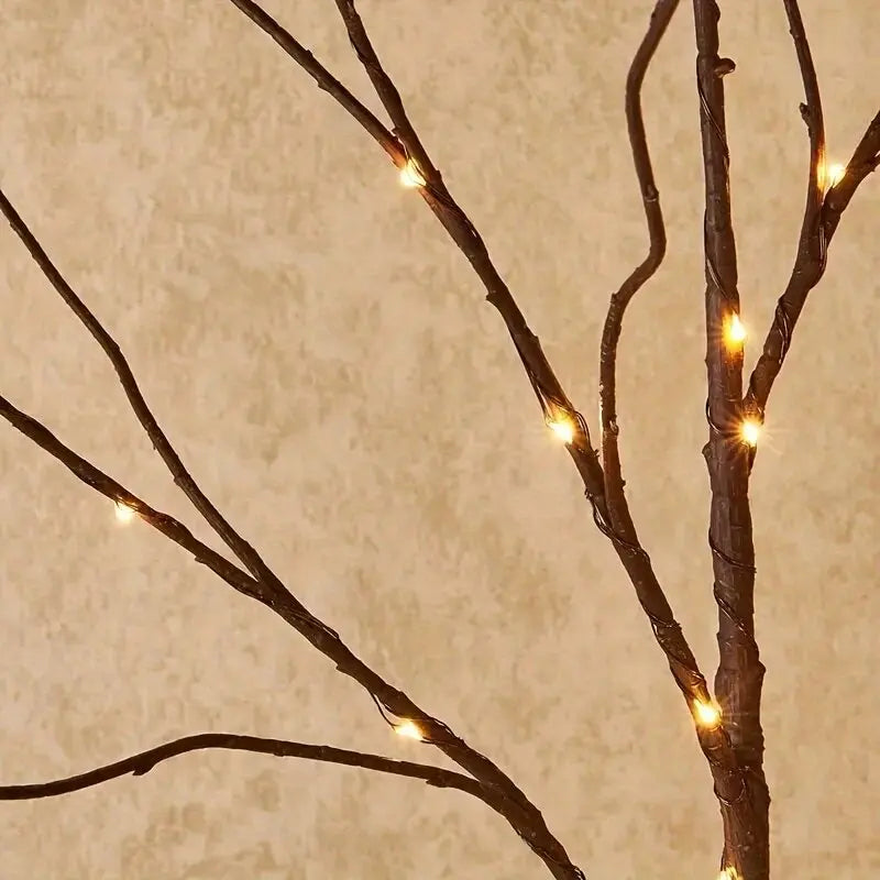 Indoor 50 LED Artificial Branch Tree Light - Battery Powered Decoration