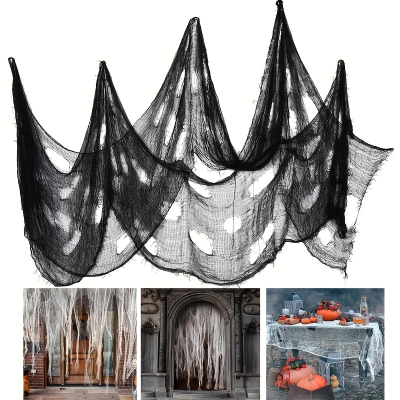 Halloween Creepy Decoration Gauze 30x72 Inch Indoor Outdoor Horror Decor