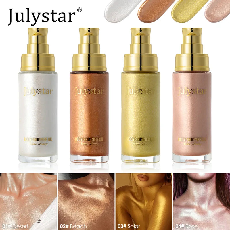 30ml Shimmer Highlighter for Face and Body Natural Skin Brightening Makeup Glitter