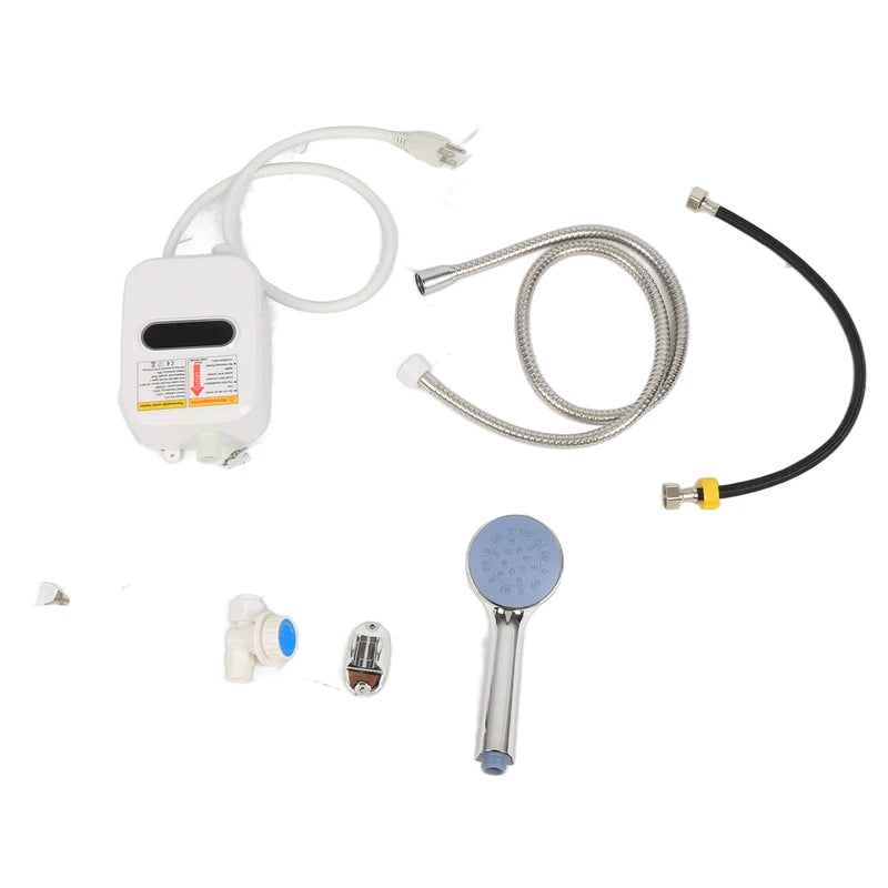3500W Compact Electric Water Heater with LCD Display & Safety Features
