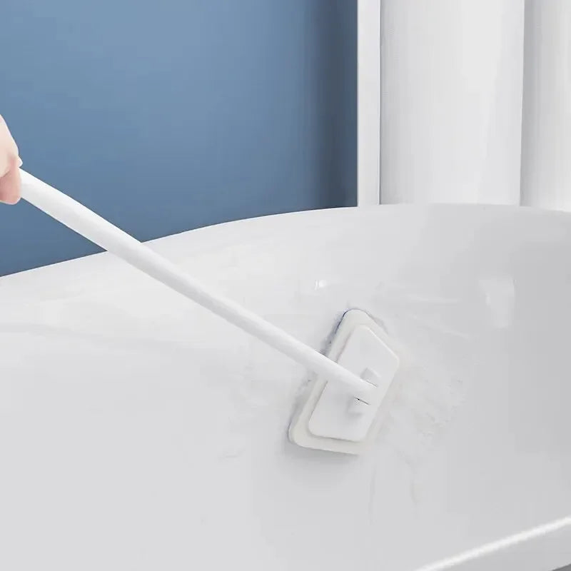 Multifunctional Long Handle Wall & Floor Sponge Brush for Bathroom Cleaning