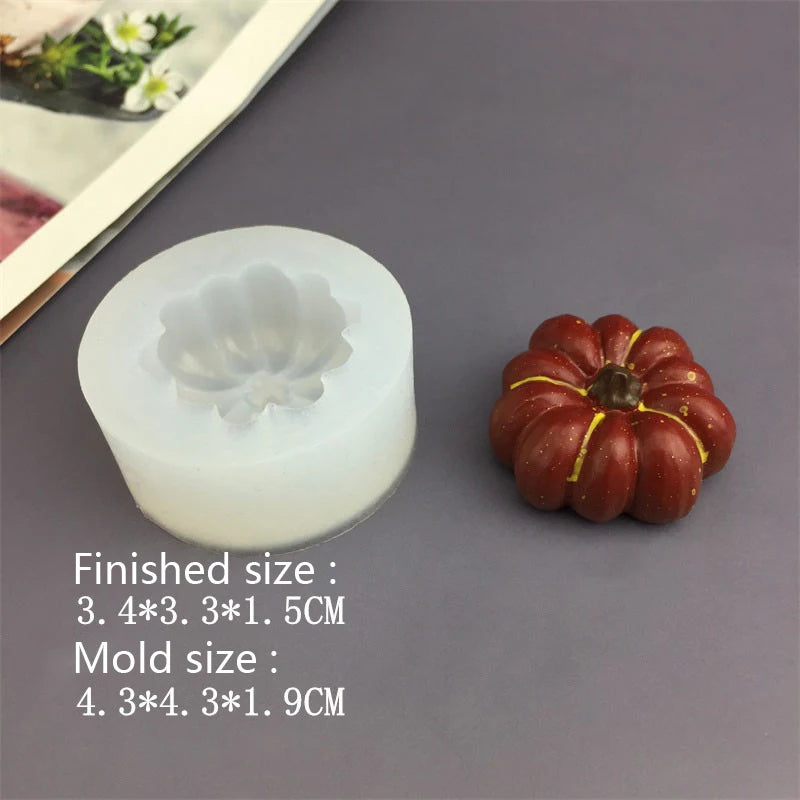 Pumpkin Shape Silicone Mold for Halloween Crafts, Baking, Resin & Plaster