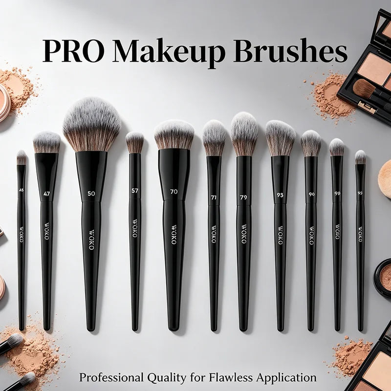 Pro 70 Big Foundation Makeup Brush - Chubby Synthetic Face Contour Tool