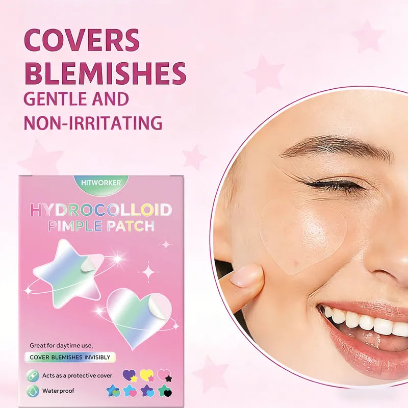 Hydrocolloid Acne Patch Set for Clear Skin - Waterproof & Invisible, Suitable for All Skin Types