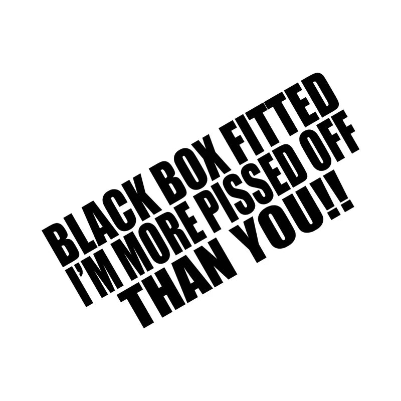 Car Fitted Sticker Black Box Funny Vinyl Decals for Auto Exterior Decoration