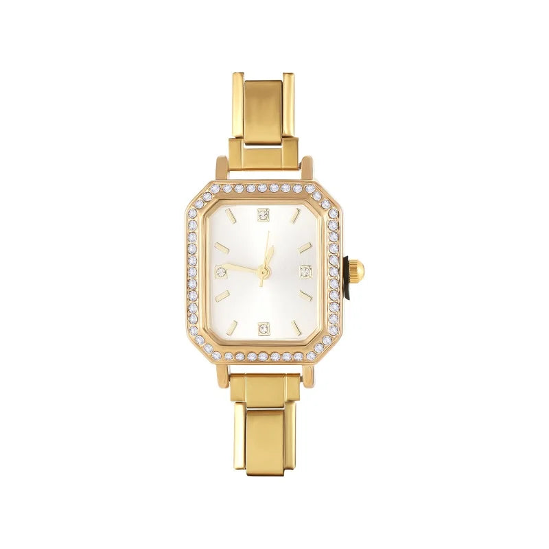 Y2K Fashion Women's Stainless Steel Square Shiny Watch DIY Bracelet for Party & Gift