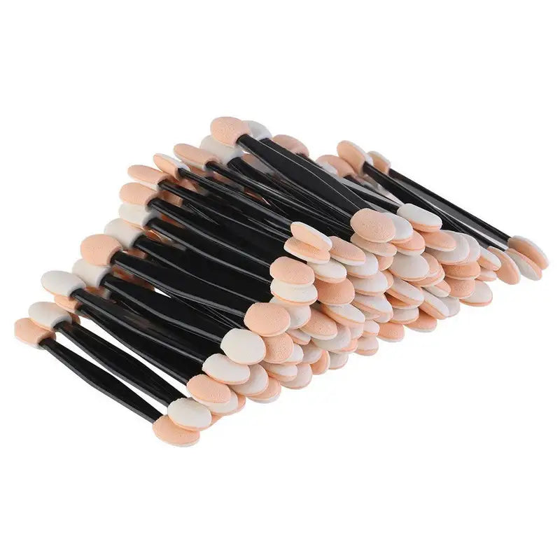 Makeup Brush Set 10/20/50/1000 Pcs Double Ended Sponge Eye Shadow Applicators Glitter Powder