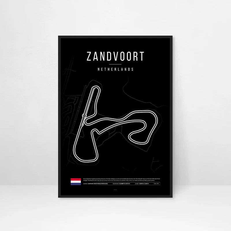 Formula One Race Track Wall Art Canvas Poster - Home Decor