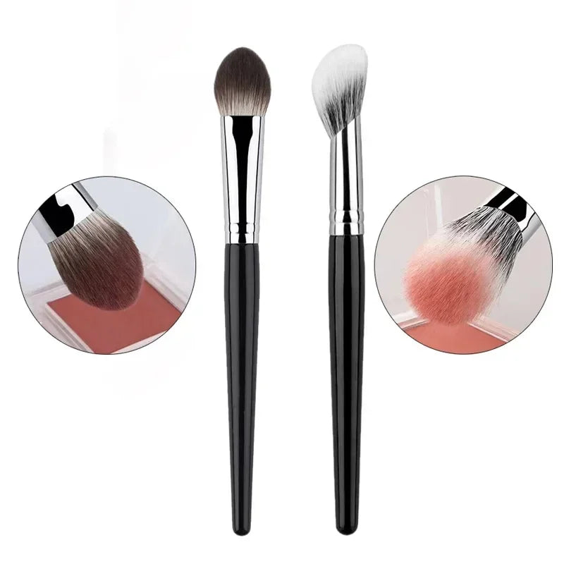 Peach Heart Blush Brush for Face Makeup, Fluffy Concealer & Powder Brush, Multi-Purpose Tool with Handle Color Options