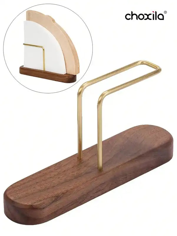 Wooden Coffee Filter Paper Holder Stand Kitchen Organizer with Variants