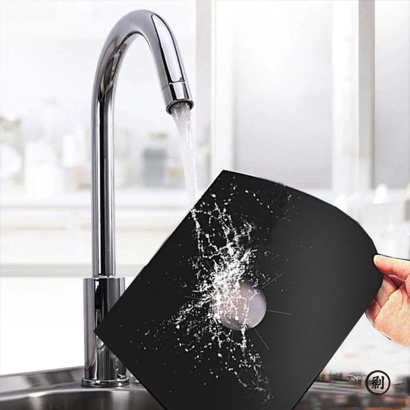 Gas Stove Surface Protection Pads Set - Washable Oil & Dirt Resistant, 27cm, 4 Pieces