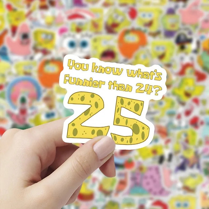 Children's Waterproof Stickers Set - SpongeBob SquarePants Decorative Kids Gifts