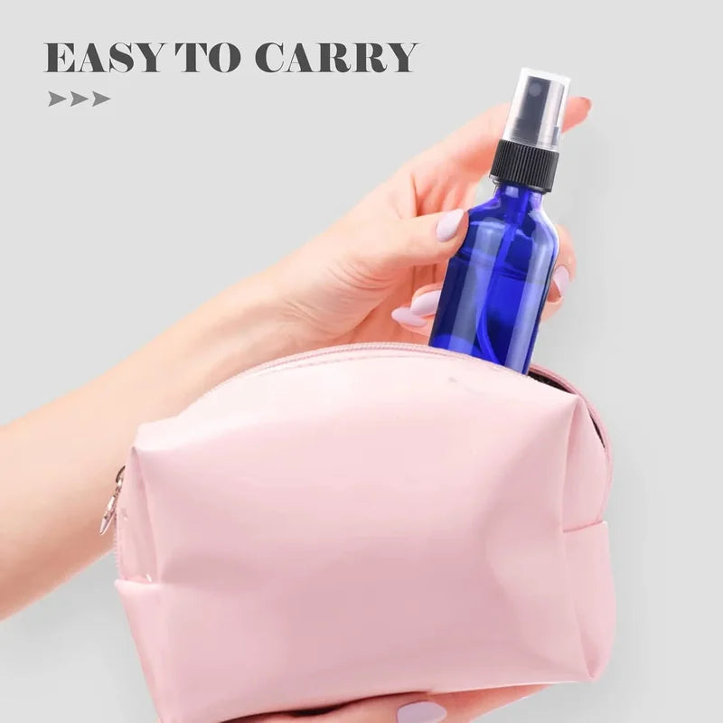 Glass Spray Bottle with Mist Sprayer - Refillable Travel Essential Oil Container