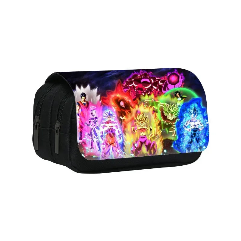 Anime Dragon Ball Pen Bag Goku Cartoon Fully Printed Large Capacity Pencil Case Stationery Bag for Students Gift