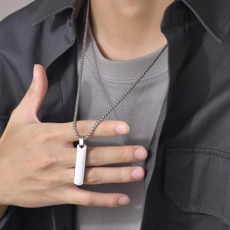 Men's Stainless Steel Layer Necklaces - Waterproof Cuban Chain Collar