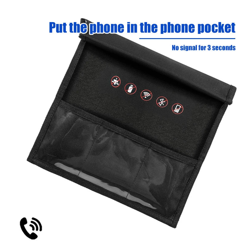 Faraday Signal Blocking Bag for Phones, Cards & Devices - Anti-Radiation Privacy Pouch