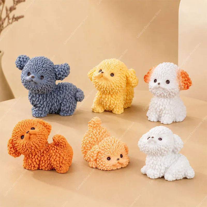 Cute Puppy Dog Micro Landscape Ornaments for Home Decor and Desktop Figurines