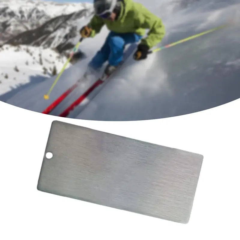 Ski & Snowboard Wax Scraper Stainless Steel Notch Tool for Removing Excess Wax