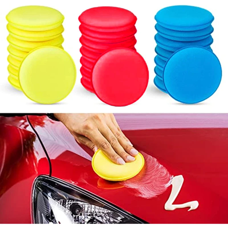 Car Wax & Detailing Foam Applicator Pads - Microfiber Buffing Sponges Set